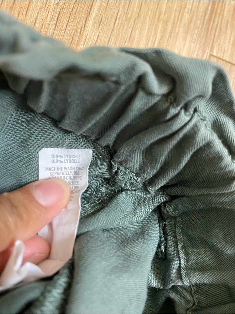 aerie High-Waist Paperbag Shorts - Olive Green - Picture 4 of 4